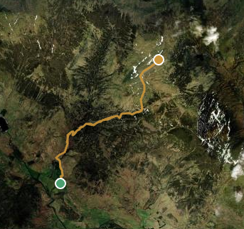 Route map preview for Ben Chonzie