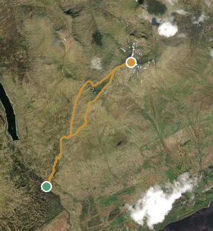 Route map preview for Ben Lawers