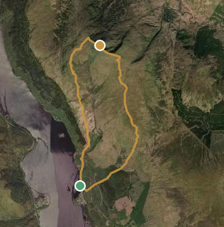 Route map preview for Ben Lomond