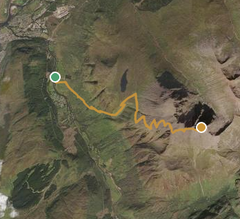 Route map preview for Ben Nevis